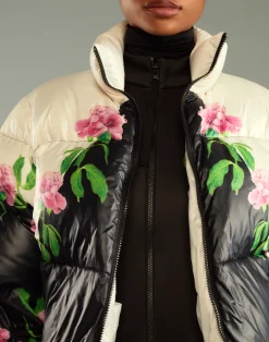 Cynthia Rowley April Showers Puffer Jacket BLKFL Sale