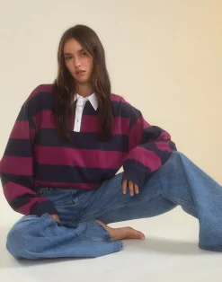 Cynthia Rowley Ardie Striped Rugby Shirt NABUR Fashion