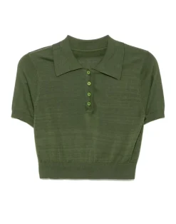 Cynthia Rowley Aspen Knit Polo DRKGR Best