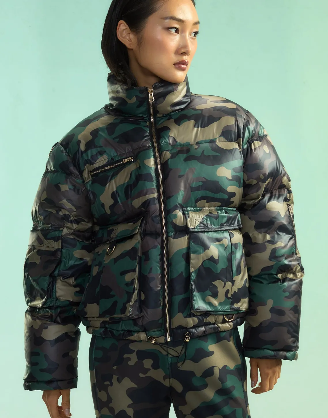 Cynthia Rowley Backcountry Puffer Jacket GRNCAM Fashion