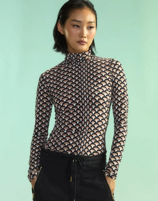 Cynthia Rowley Base Layer Turtleneck BLKCML Clearance