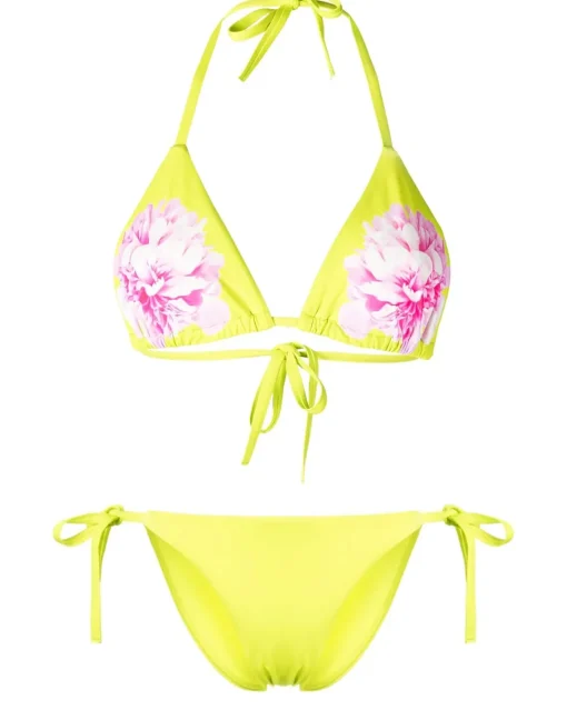Cynthia Rowley Becca String Bikini Bottom NEONG New