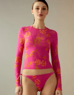 Cynthia Rowley Bella Rashguard PNKFL Outlet