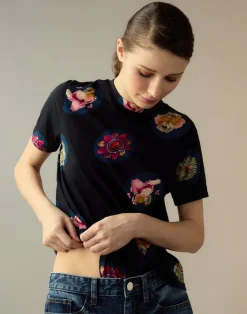 Cynthia Rowley Bloom Tee BLKMT Sale