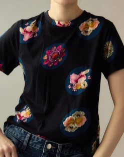 Cynthia Rowley Bloom Tee BLKMT Sale