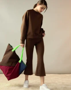 Cynthia Rowley Bonded Active Pant Brown Outlet