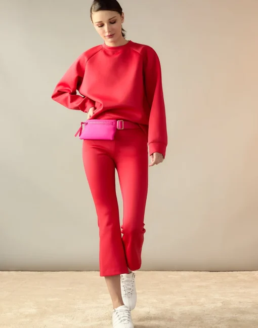 Cynthia Rowley Bonded Active Pant Red Hot