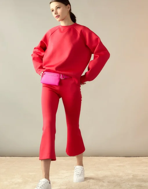 Cynthia Rowley Bonded Active Pant Red Hot