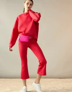 Cynthia Rowley Bonded Active Pant Red Hot