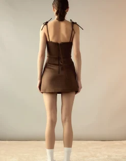 Cynthia Rowley Bonded Basics Dress Brown Sale