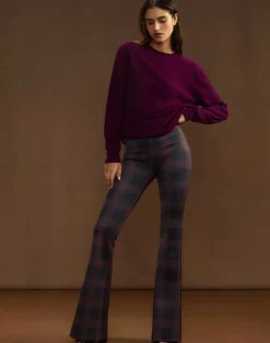 Cynthia Rowley Bonded Fit and Flare Pant BLKRD New