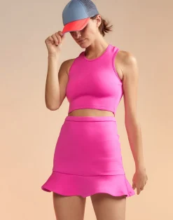 Cynthia Rowley Bonded Mini Skirt HTPNK Outlet