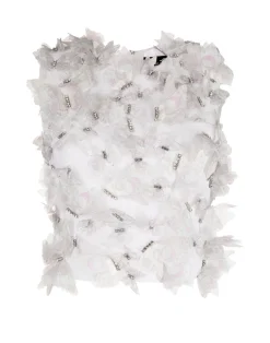 Cynthia Rowley Butterfly Applique Top White Outlet