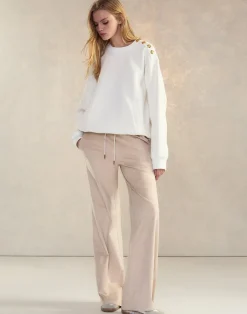 Cynthia Rowley Button Up Sweatshirt White Best
