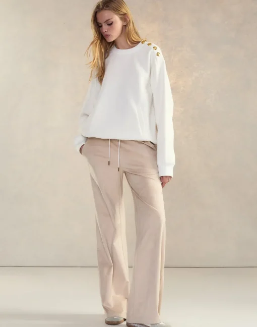 Cynthia Rowley Button Up Sweatshirt White Best