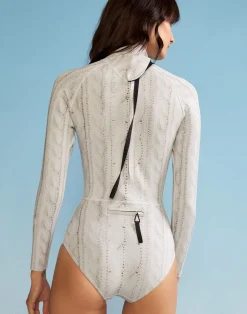 Cynthia Rowley Cable Knit Wetsuit CREAM Online