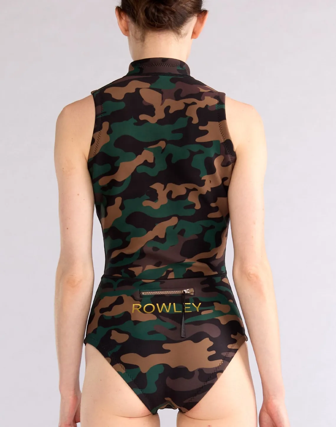 Cynthia Rowley Camo Sleeveless Wetsuit GRNCAM Fashion