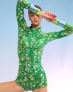 Cynthia Rowley Clover Wetsuit GRNMT Clearance