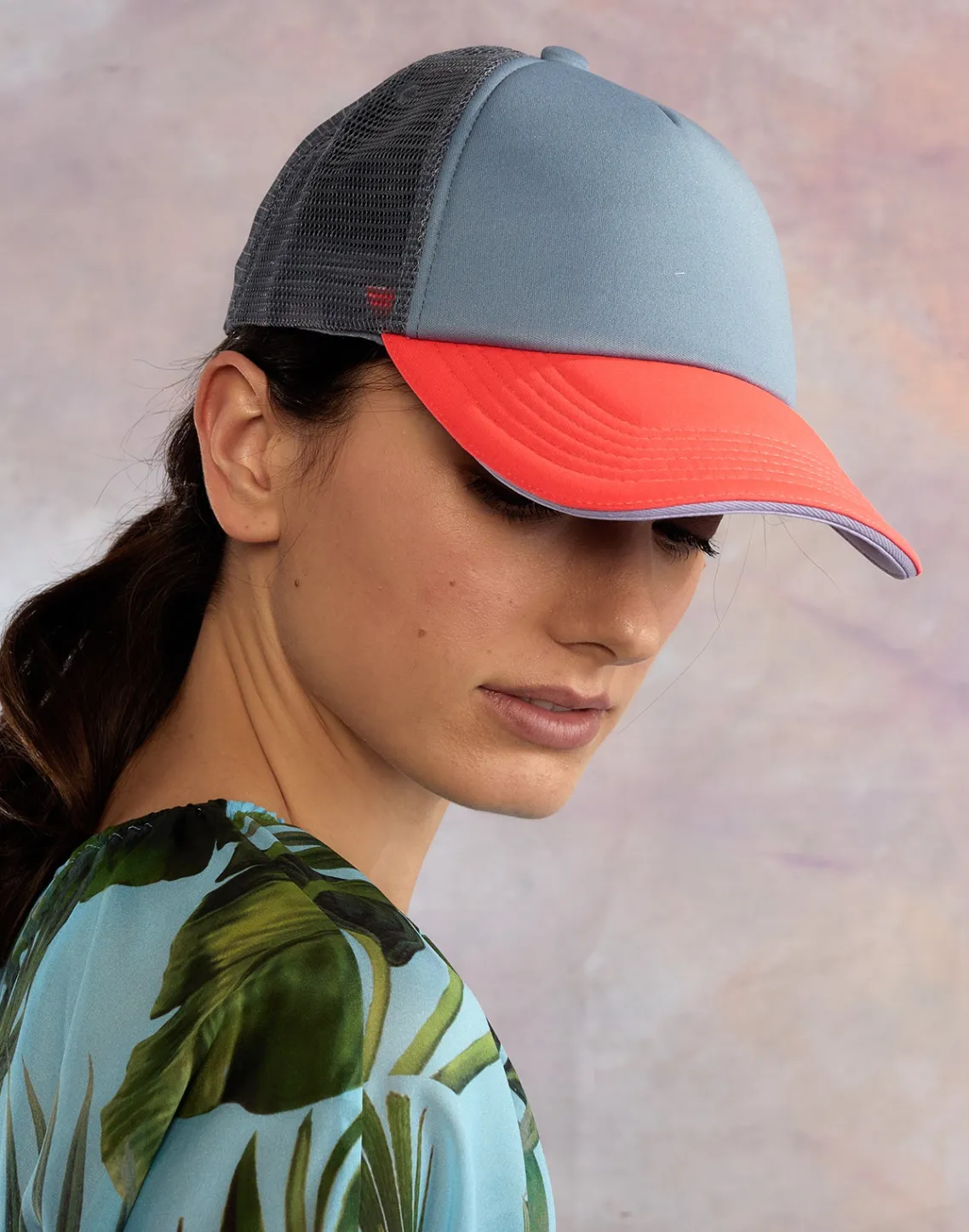 Cynthia Rowley Colorblock Trucker Hat VRBUBU Outlet