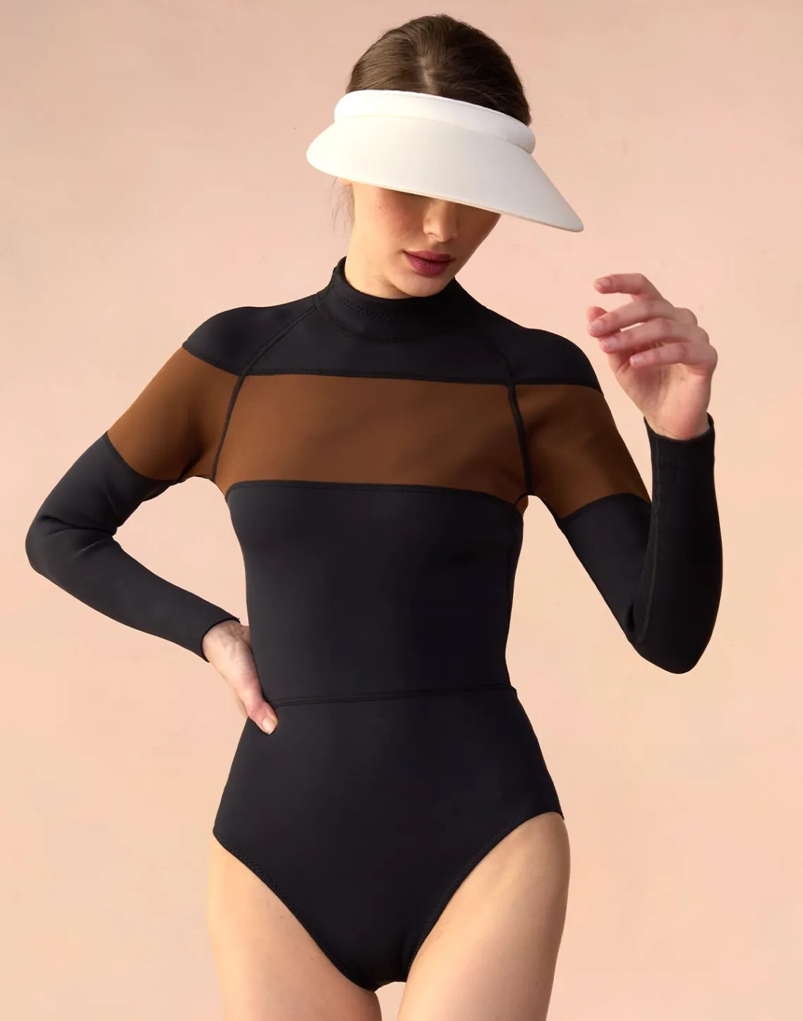 Cynthia Rowley Color-block Wetsuit BLKBR Outlet