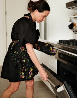 Cynthia Rowley CR x Kit Ruffle Apron BLACK Clearance