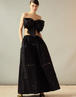 Cynthia Rowley Cupid's Bow Bandeau BLACK New