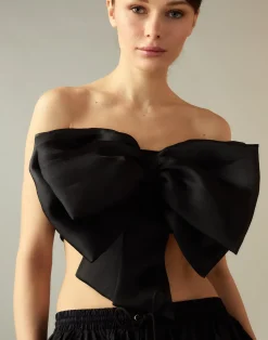 Cynthia Rowley Cupid's Bow Bandeau BLACK New