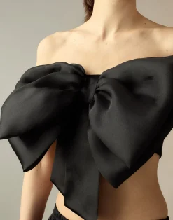 Cynthia Rowley Cupid's Bow Bandeau BLACK New