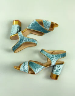 Cynthia Rowley Date Night Heels BLUE Discount