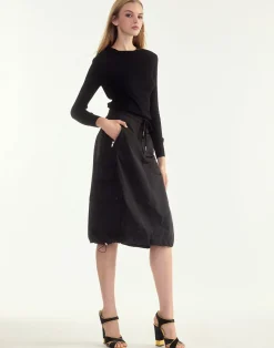 Cynthia Rowley Deep Pockets Skirt BLACK Fashion