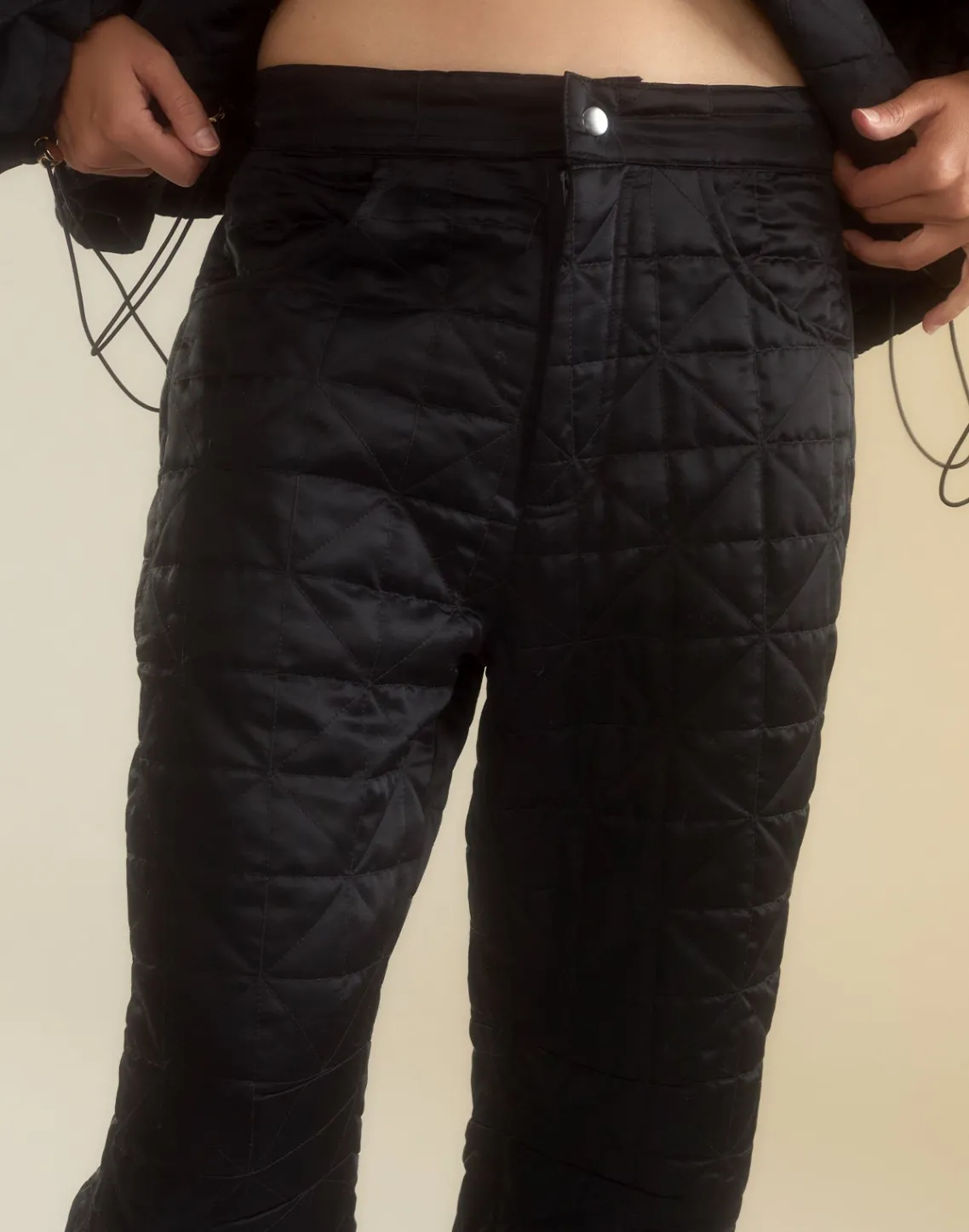 Cynthia Rowley Downtown Quilted Horseshoe Pant BLACK Sale