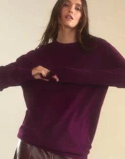Cynthia Rowley Elea Wool Cashmere Sweater BRGDY New