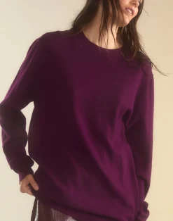 Cynthia Rowley Elea Wool Cashmere Sweater BRGDY New