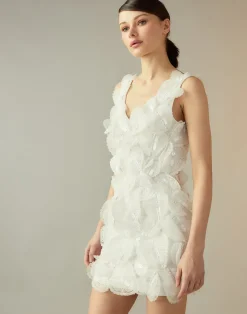 Cynthia Rowley Elle Embellished Heart Dress White Sale