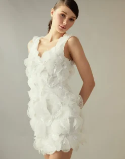 Cynthia Rowley Elle Embellished Heart Dress White Sale