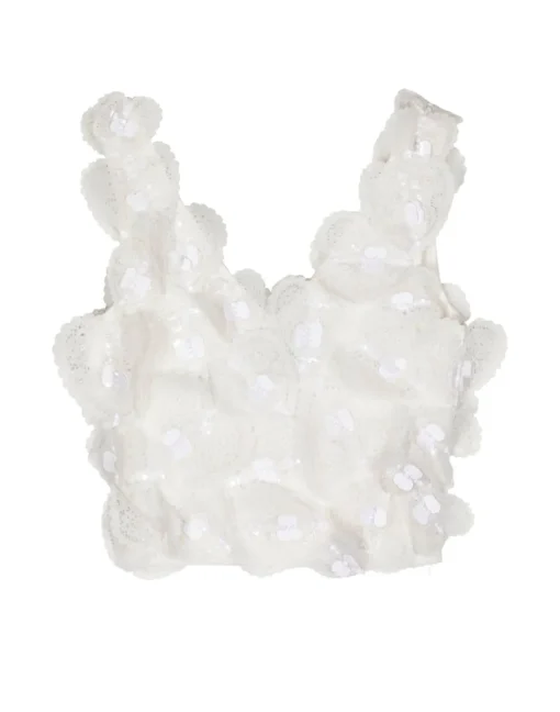 Cynthia Rowley Elle Embellished Hearts Top White Online
