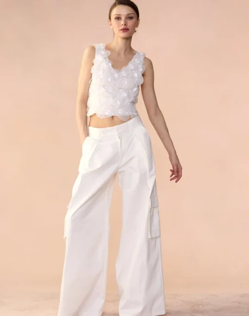 Cynthia Rowley Elle Embellished Hearts Top White Online