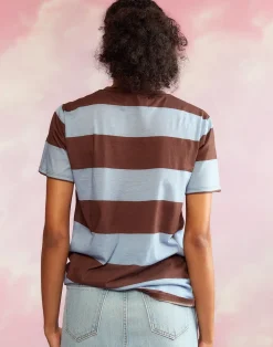 Cynthia Rowley Everyday Striped Tee BLUBRW Best