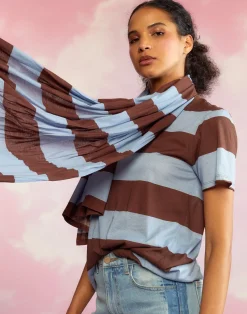 Cynthia Rowley Everyday Striped Tee BLUBRW Best