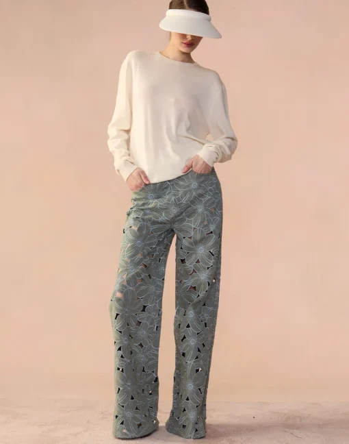 Cynthia Rowley Flora Cutout Jeans LGHWSH Best