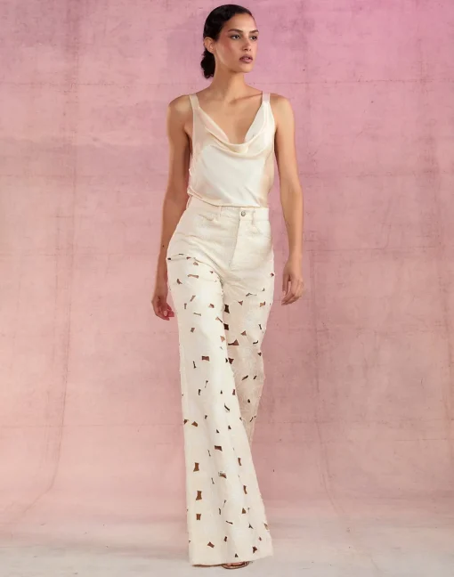 Cynthia Rowley Flora Cutout Jeans NATRL Best