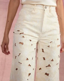 Cynthia Rowley Flora Cutout Jeans NATRL Best