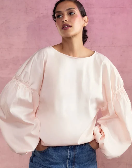 Cynthia Rowley Geneva Cotton Blouse PINK New