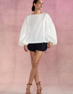 Cynthia Rowley Geneva Cotton Blouse White Best