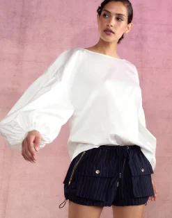 Cynthia Rowley Geneva Cotton Blouse White Best