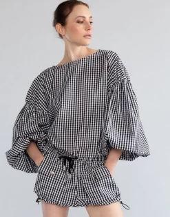 Cynthia Rowley Geneva Gingham Cargo Shorts BWGNH Clearance