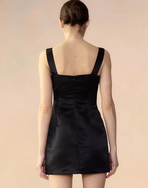 Cynthia Rowley Gigi Satin Dress BLACK Fashion
