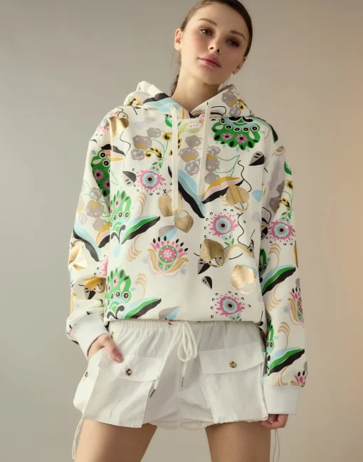 Cynthia Rowley Gilded Garden Sweatshirt WHTML Clearance