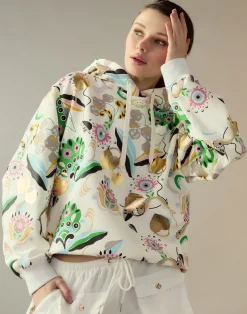 Cynthia Rowley Gilded Garden Sweatshirt WHTML Clearance