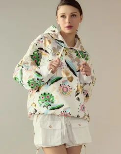 Cynthia Rowley Gilded Garden Sweatshirt WHTML Clearance